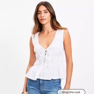 Double Tie smocked Top